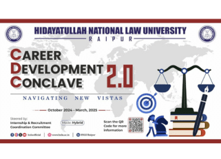 Career Development Conclave 2.0 by Hidayatullah National Law University (HNLU) [October 2024 – April 2025 | Online | Free Registration], Register by: October 1, 2024